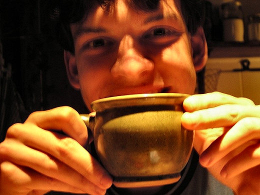 Ich mit Tasse